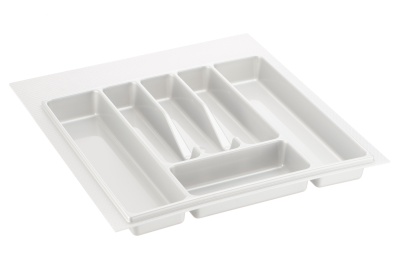 Лоток для столовых приборов 500-550 мм белый пластик